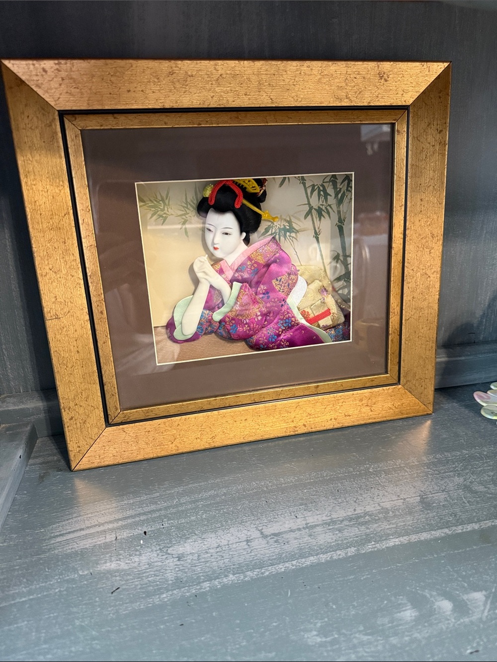 vintage Japanese 3D shadow box art